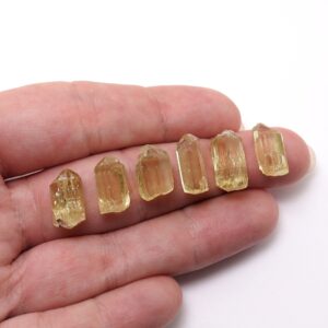 Raw Yellow Apatite Crystal Point: Natural Gemstone for Jewelry Making