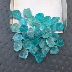 50 Blue Apatite Raw Gemstone Roughs (6-8 MM)