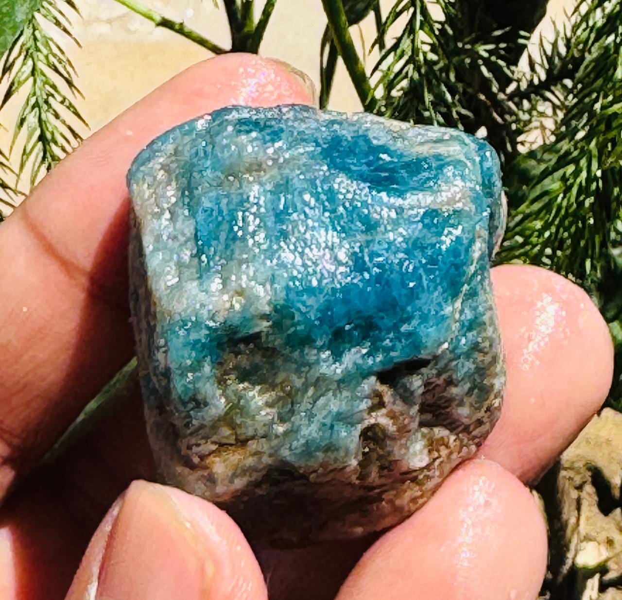 Raw Blue Apetite Crystal : Dark Apatite Stone Raw Reike Gemstone For Chakra Healing Feng Shie Decor