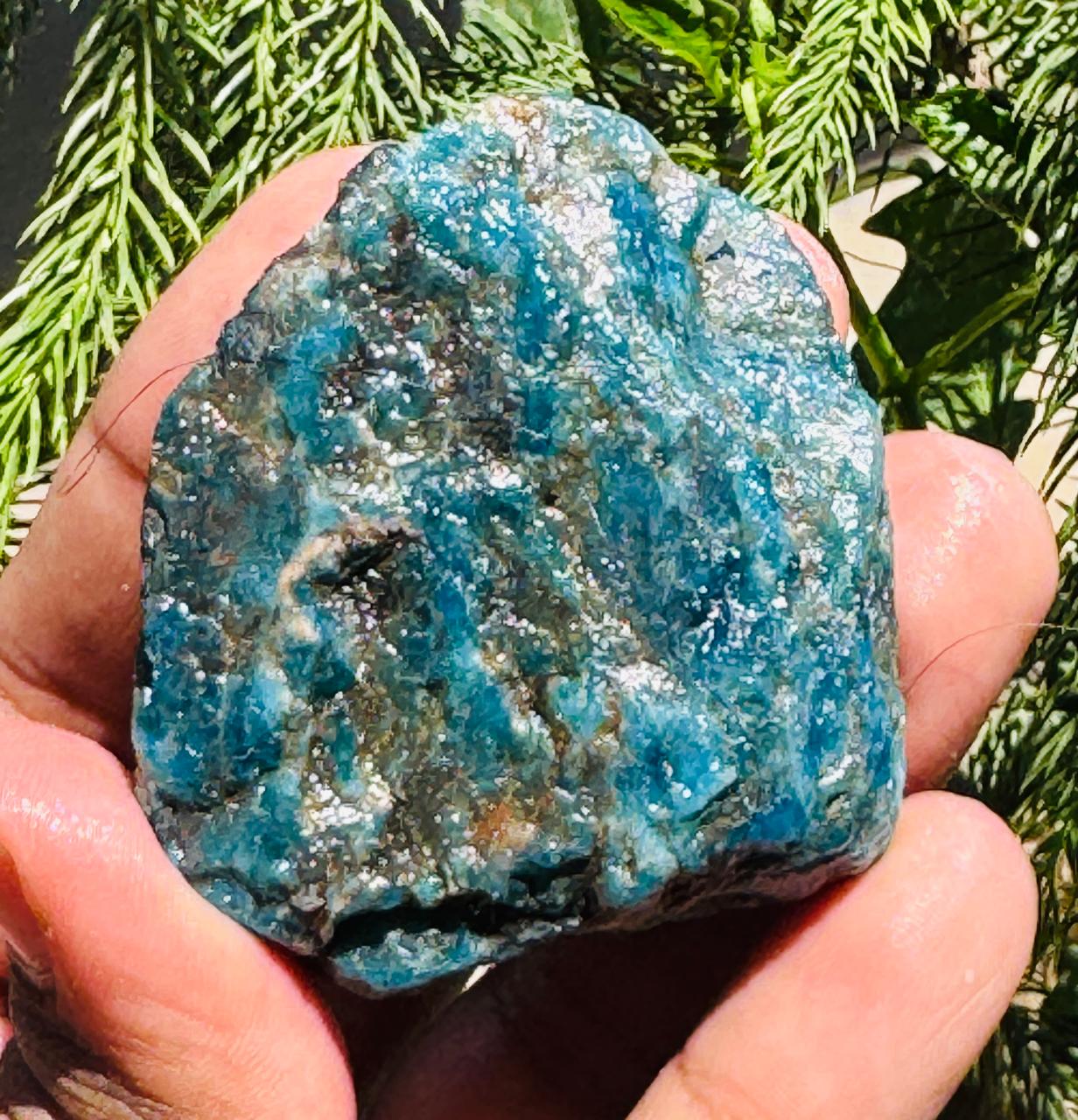 Raw Blue Apetite Crystal : Dark Apatite Stone Raw Reike Gemstone For Chakra Healing Feng Shie Decor