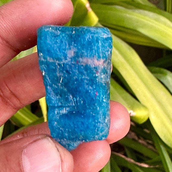 Raw Blue Apatite Crystal, Healing Gemstone, Tiny Size