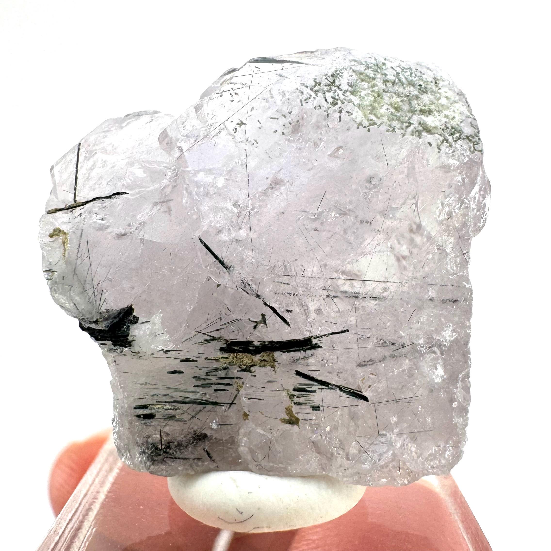 Fluorapatite With Actinolite Inclusions, Crystal Specimen