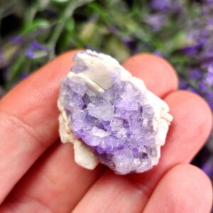Lilac Apatite Crystal Cluster, 8.6g – Purple Apatite Specimen, Lavender Mineral