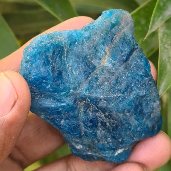 Natural Blue Apatite Crystal Healing Raw : Rough Apatite Specimen Stone