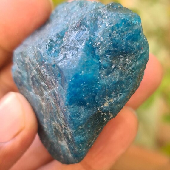 Natural Blue Apatite Healing Crystal Raw: Untreated Rough Apatite Specimen Energy Stone