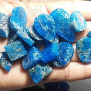 Natural Apatite Druzy Gemstone: Unpolished Rough Slices