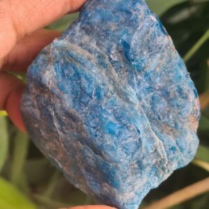 Neon Apatite Rough Healing Crystal Big Energy Stone Natural Blue Apatite Raw - Mesmerizing Specimen
