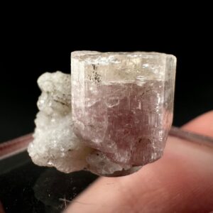 Pink Fluorapatite Crystal with Albite | Mineral Specimen