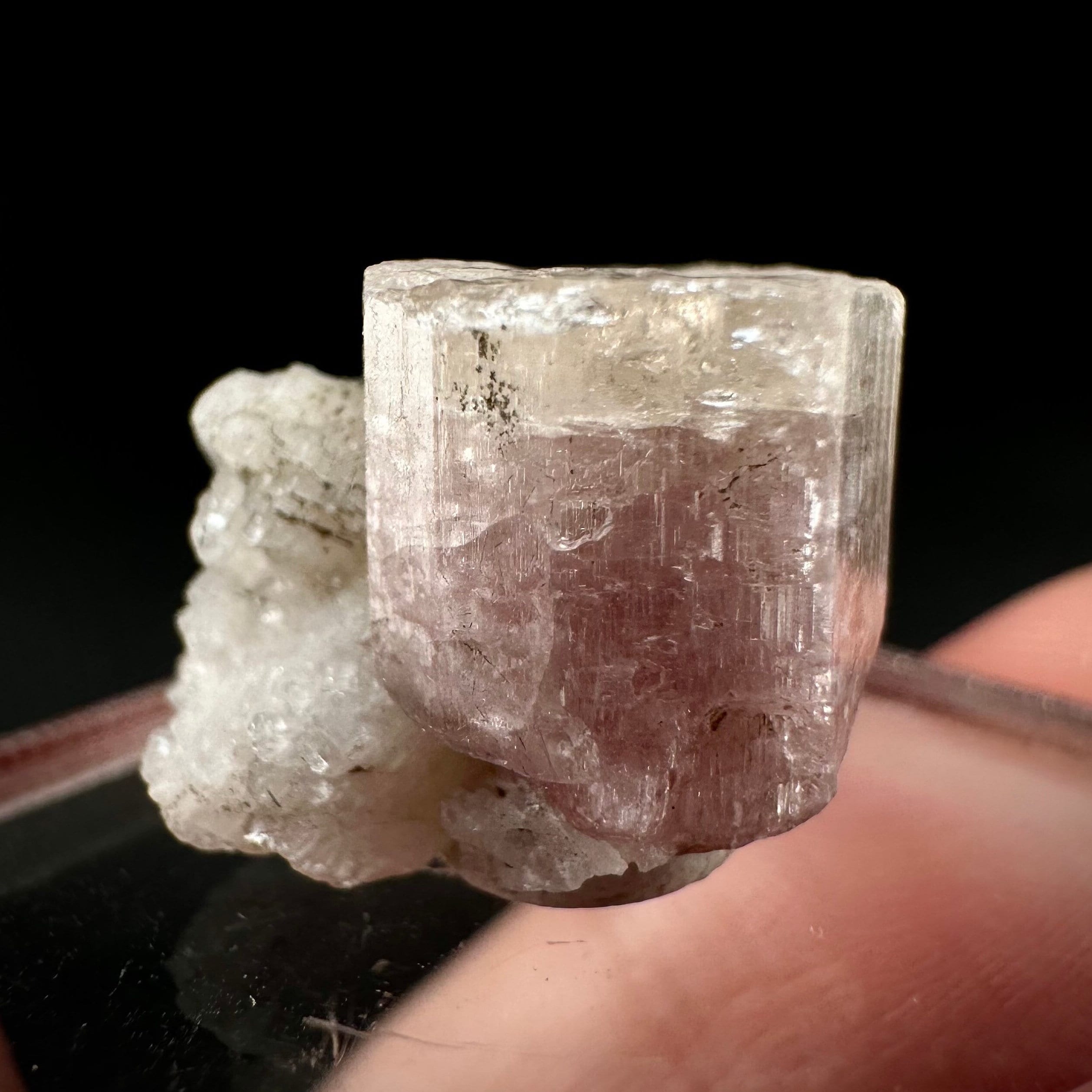 Pink Fluorapatite Crystal With Albite | Mineral Specimen Pink Fluorapatite Crystal With Albite | Mineral Specimen
