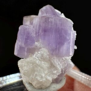 Purple Fluorapatite Crystal with Albite | Mineral Specimen