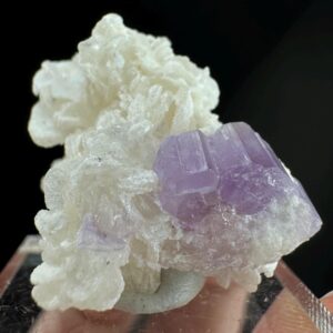 Purple Fluorapatite Crystal with Albite | Mineral Specimen