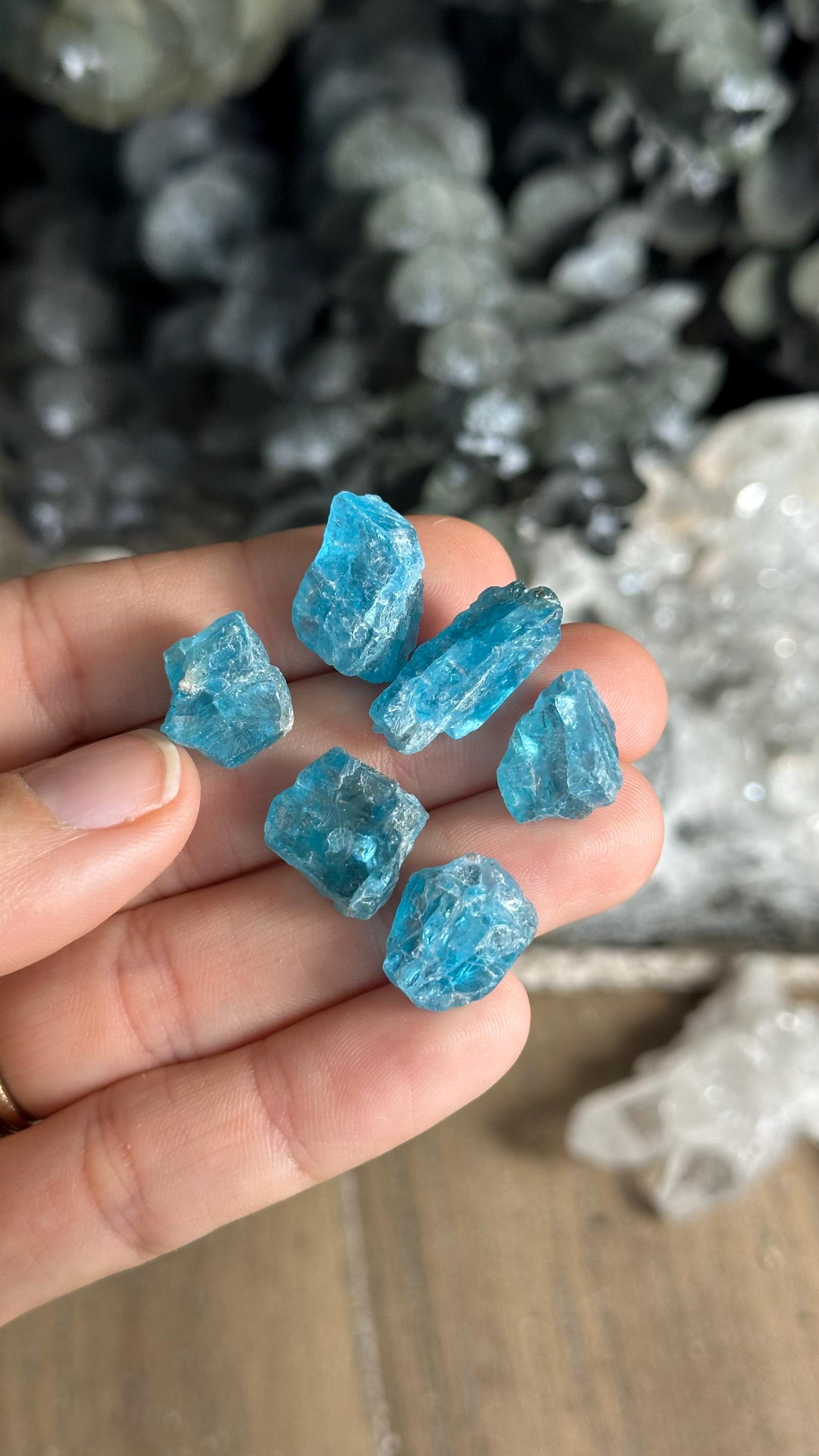 Small Raw Apatite Gem • ~0.25–0.5” • Natural Crystal Specimen
