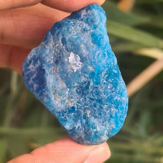 Tiny Alluring Neon Blue Apatite Raw Specimen- Natural Apatite Rough Healing Crystal Stone For Motivation