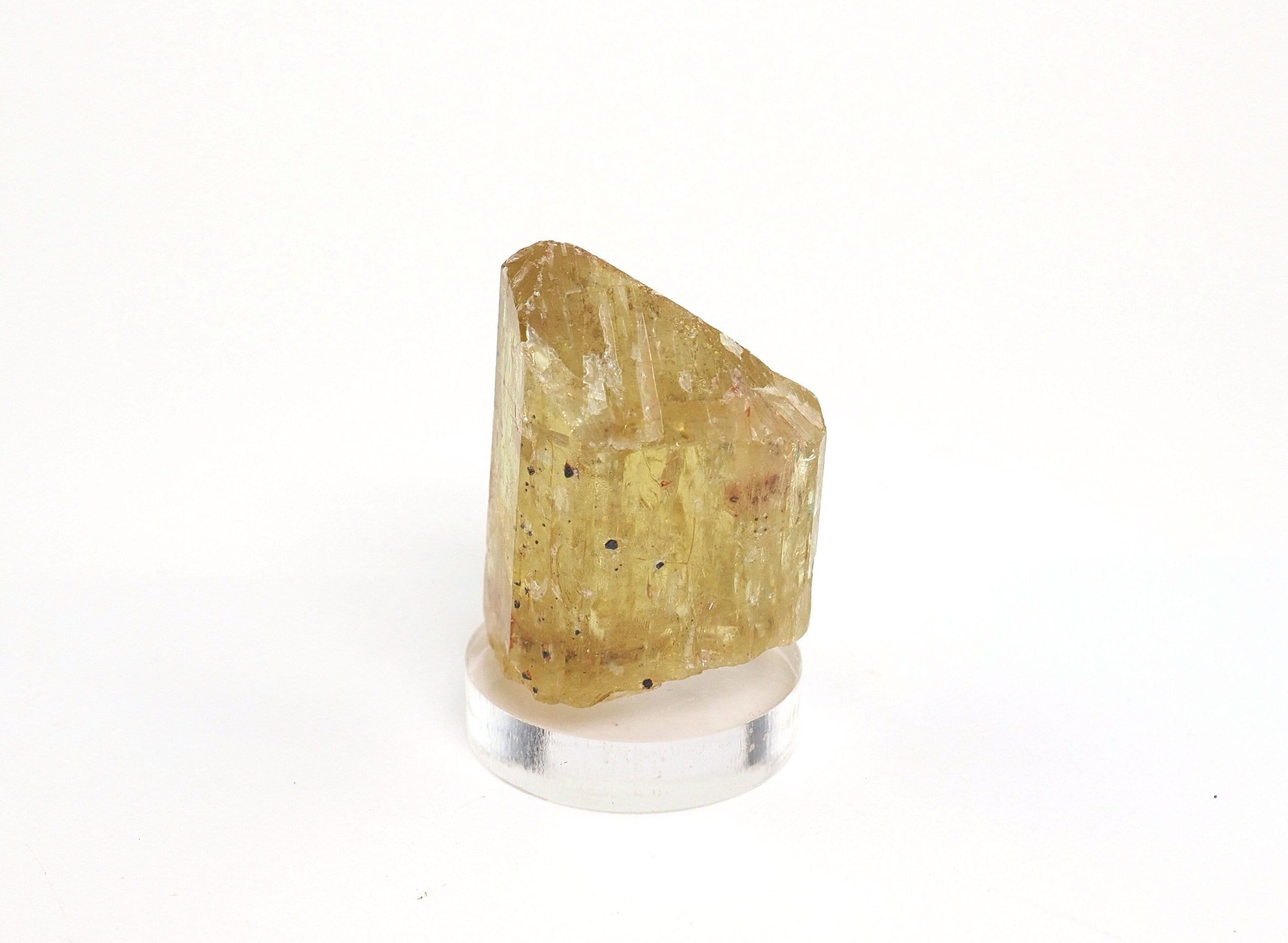 Yellow Apatite Crystal Mineral Specimen: Durango, Mexico (29mm X 21mm X 20mm)
