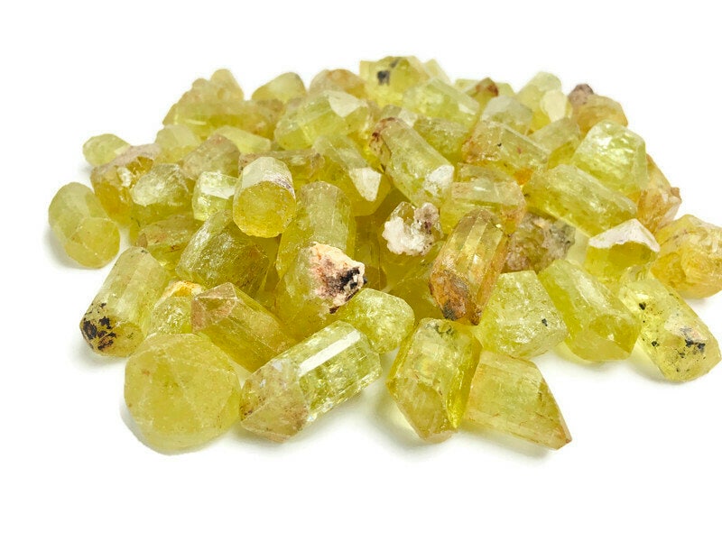 Raw Yellow Apatite Crystal: Natural Gemstone From Durango, Mexico (xxs)