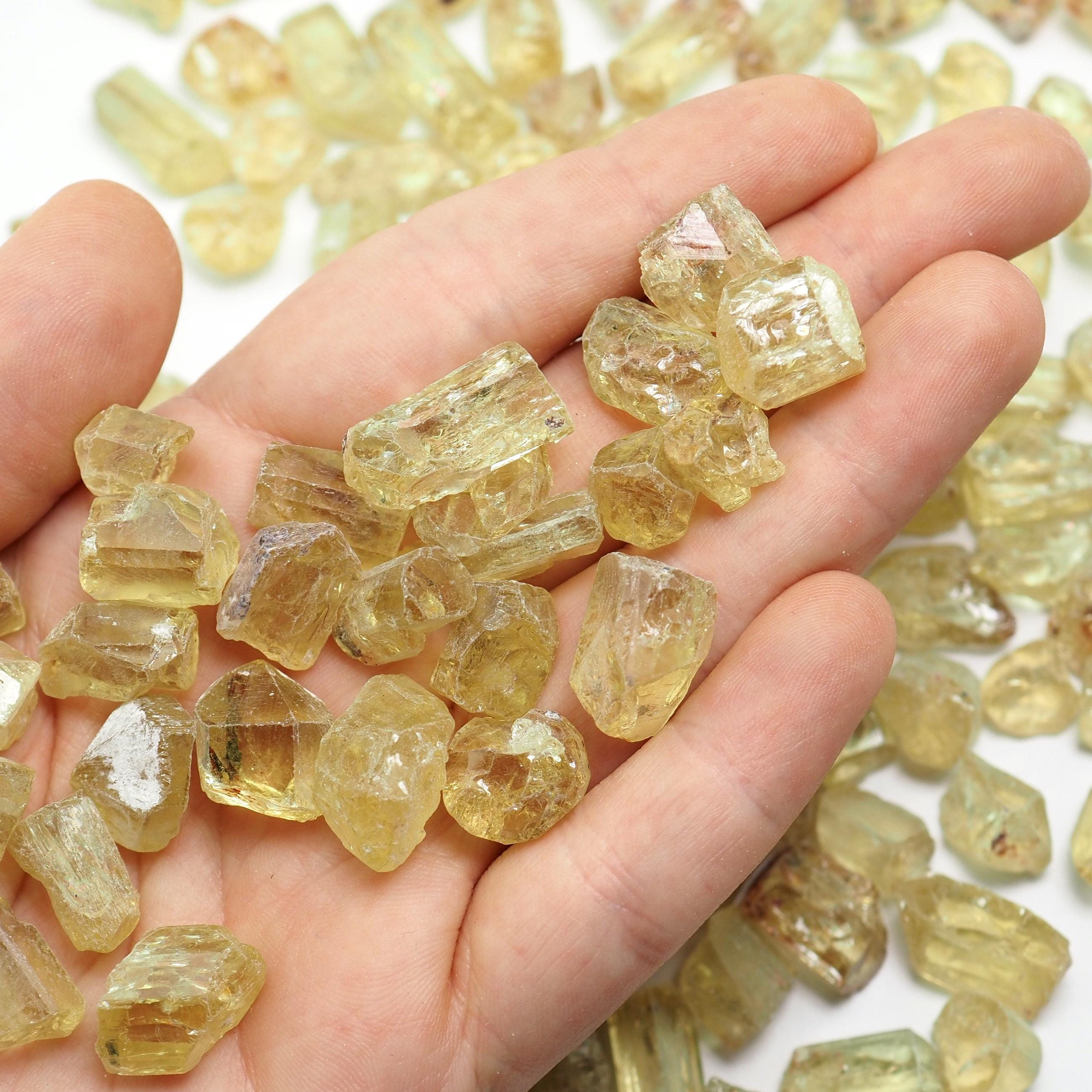 Raw Yellow Apatite Crystals, Durango Mexico