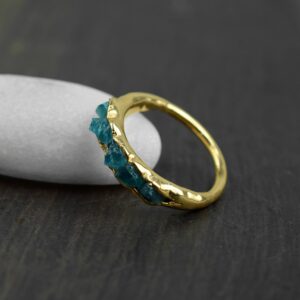 Natural Tiny Raw Apatite Gemstone Ring Multi Apatite Ring Dainty Band Ring Gift For Love Boho Rings Delicate Ring Gift For Bride Natural Tiny Raw Apatite Gemstone Ring Multi Apatite Ring Dainty Band Ring Gift For Love Boho Rings Delicate Ring Gift For Bride