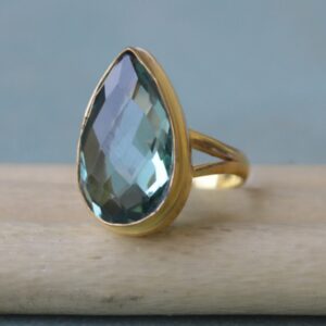 Apatite Quartz Ring: 925 Sterling Silver, 14k Gold Fill, Dainty Statement Jewelry Apatite Quartz Ring: 925 Sterling Silver, 14k Gold Fill, Dainty Statement Jewelry