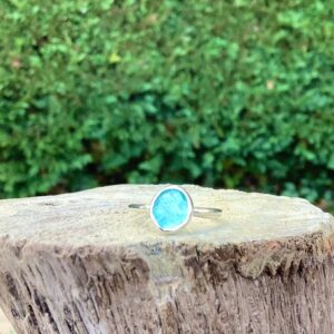 Raw Apatite Sterling Silver Ring: Natural Gemstone Jewelry Raw Apatite Sterling Silver Ring: Natural Gemstone Jewelry