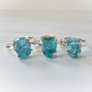 Apatite Rings Sterling Silver • Blue Apatite Rings • Sterling Raw Apatite Ring • Blue Green Apatite Rings • Healing Crystal • Holiday Gift Apatite Rings Sterling Silver • Blue Apatite Rings • Sterling Raw Apatite Ring • Blue Green Apatite Rings • Healing Crystal • Holiday Gift