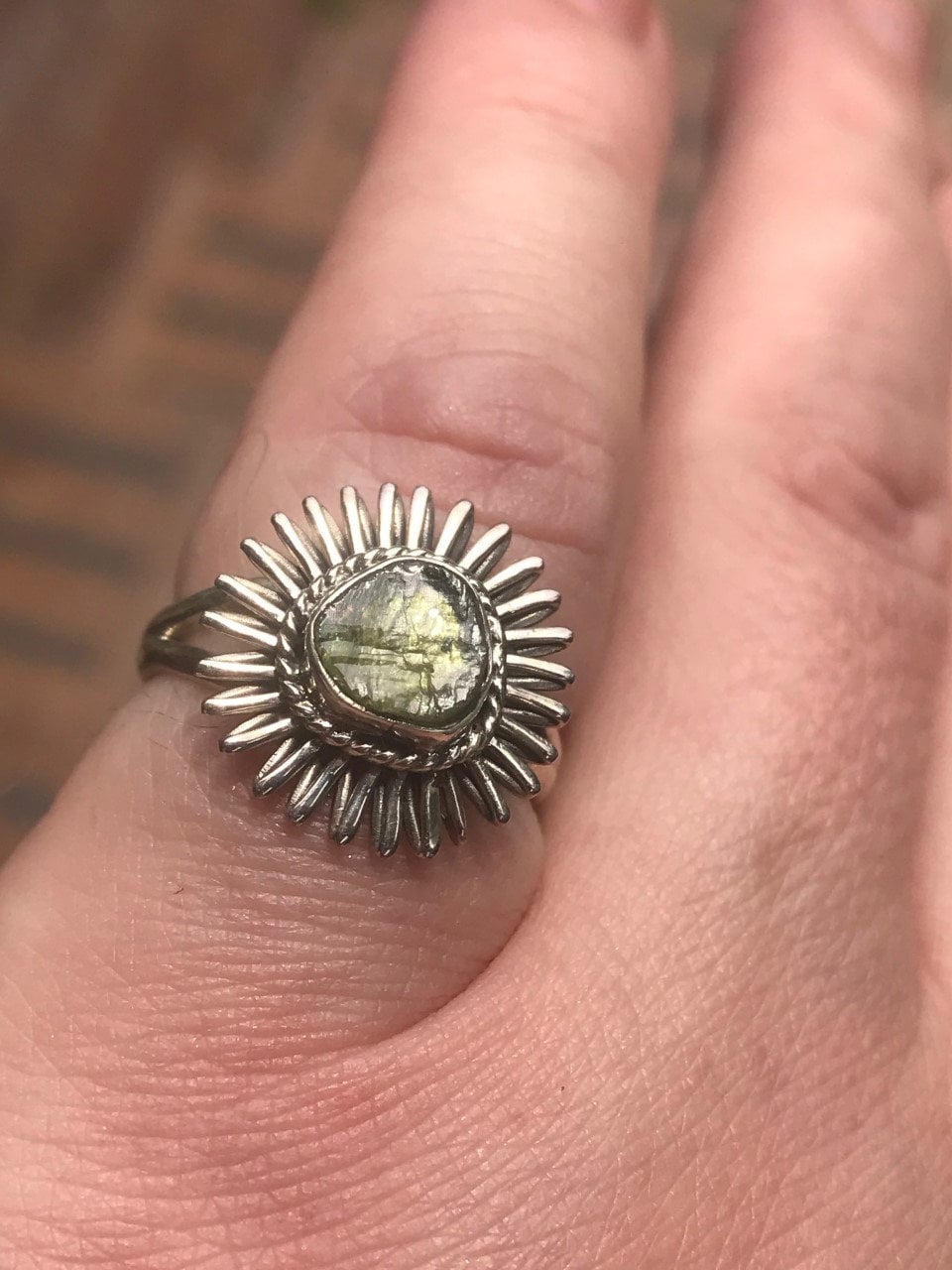 Special Sale, Beautiful Rough Apatite Ring Size 6.5 Us, 925 Silver Special Sale, Beautiful Rough Apatite Ring Size 6.5 Us, 925 Silver