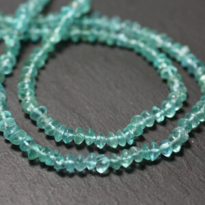 Fil 32cm 110pc env - Perles de Pierre - Apatite claire Rondelles Bouliers 3-5mm - 8741140013056