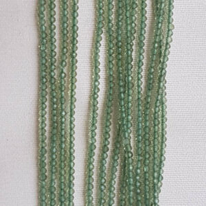 GREEN APATITE rondelle facetted beads 2mm 13" each