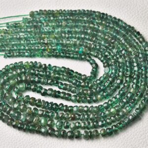 Natural Green Apatite Plain Rondelle Beads 4mm to 6mm Smooth Rondelle Gemstone Beads Apatite Rondelle Beads Jewelry 15 Inch Strand No4378