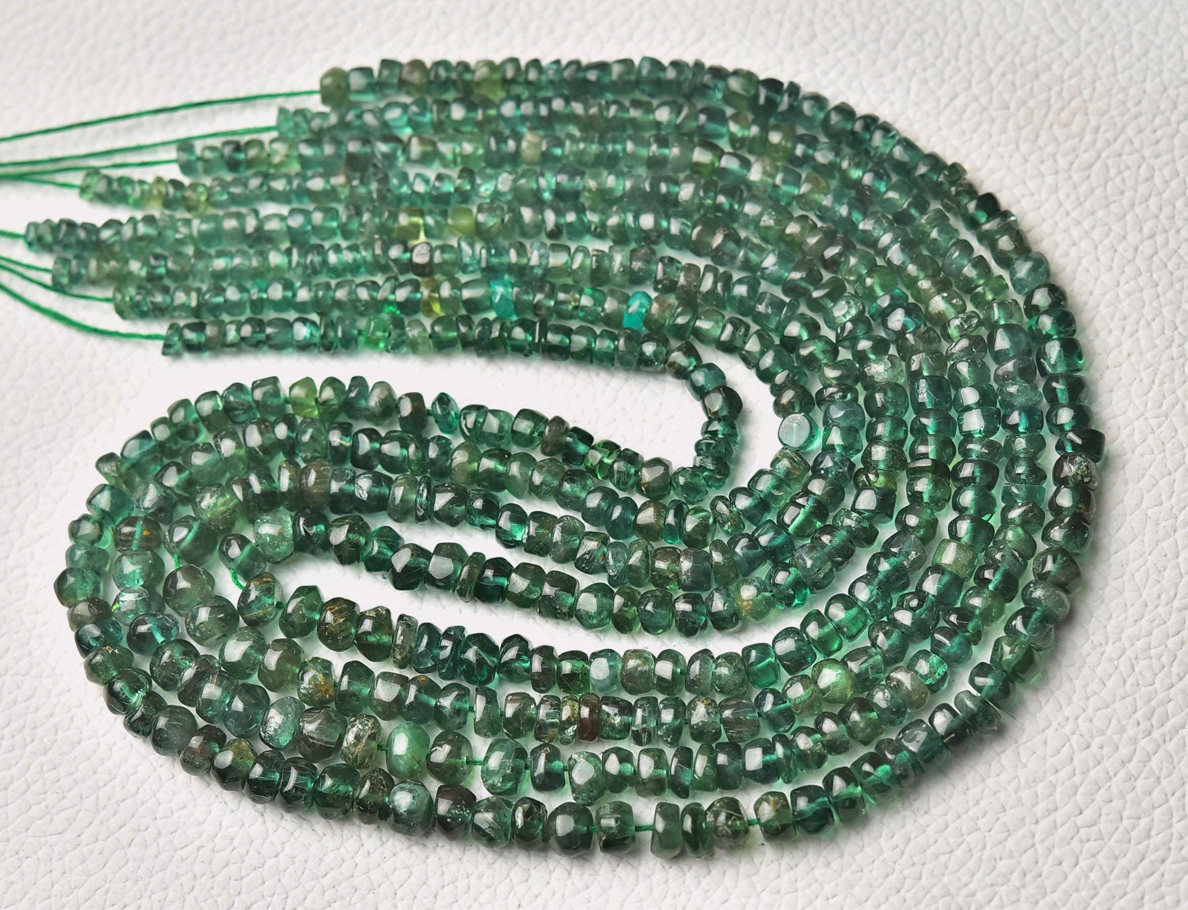 Natural Green Apatite Plain Rondelle Beads 4mm To 6mm Smooth Rondelle Gemstone Beads Apatite Rondelle Beads Jewelry 15 Inch Strand No4378