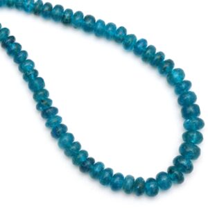 Neon Apatite Smooth Rondelle Beads, 3 mm To 7 mm, Neon Apatite Jewelry Making Beads, Plain Apatite Beads, 18 Inches Strand, Price Per Strand