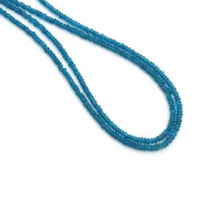 Neon Apatite Smooth Rondelle Beads, 2.5 mm to 3.5 mm, Apatite Jewelry Making Beads, Plain Apatite Beads, 18 Inches Strand, Price Per Strand