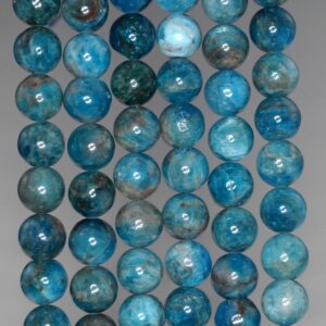 11mm Connoisseur Blue Apatite Gemstone Round 11mm Loose Beads 7.5 Inch Half Strand (90182998-117)