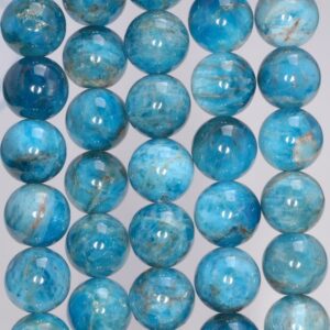 12mm Ocean Blue Apatite Gemstone Grade Ab Round Loose Beads 7.5 Inch Half Strand (80003959-b105)