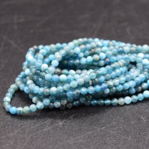 2mm Apatite Round Beads , 15" Strand , Natural Gemstone Beads For Jewellery Making