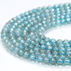 2mm Natural Aqua Apatite Gemstone Grade Aaa Round Beads 15 Inch Full Strand Bulk Lot 1, 2, 6, 12 And 50 (80016789-p63)