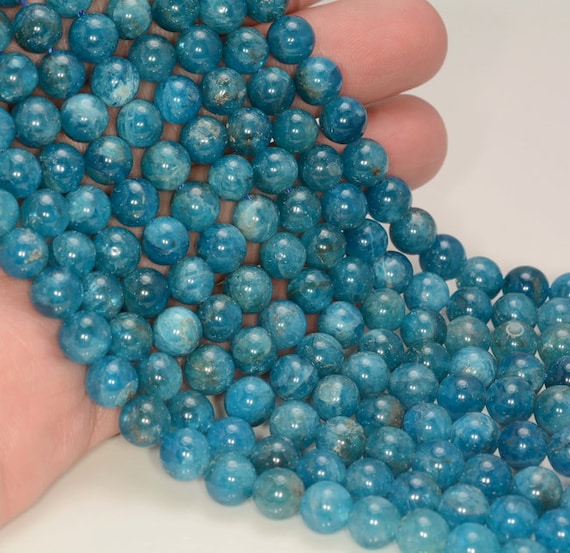 6mm Deep Blue Apatite Gemstone Grade Aaa Round Loose Beads 15.5 Inch Full Strand Lot 1,2,6,12 And 50 (90183604-373)