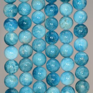 8mm Blue Apatite Gemstone Grade Aaa Round 8mm Loose Beads 7.5 Inch Half Strand (80005813 H-117)