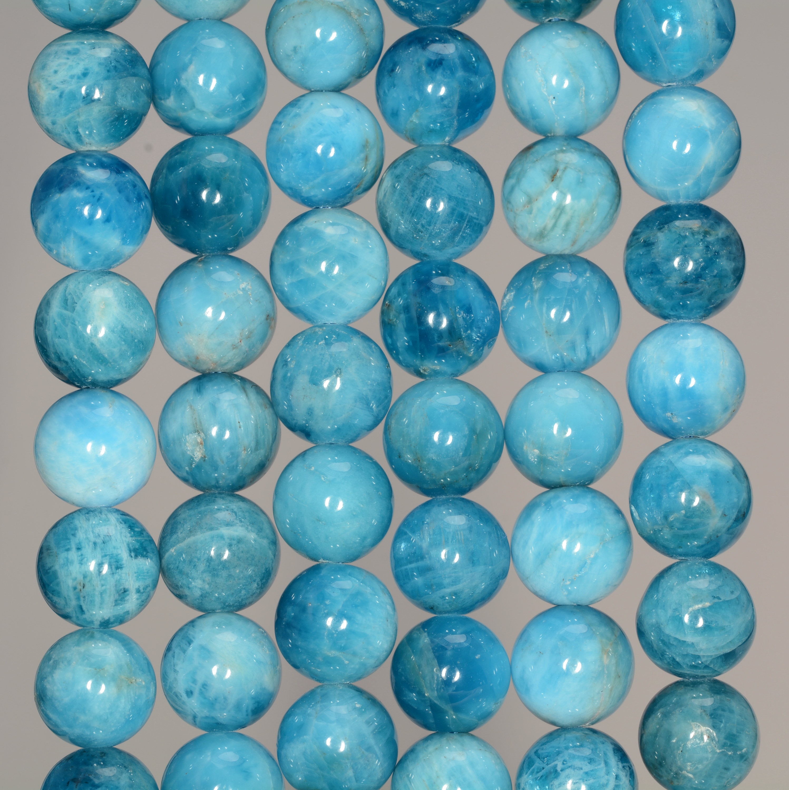 8mm Blue Apatite Gemstone Grade Aaa Round 8mm Loose Beads 7.5 Inch Half Strand (80005813 H-117)