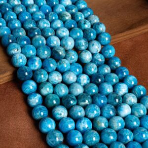Apatite Beads Genuine Natural Round Gemstone Beads