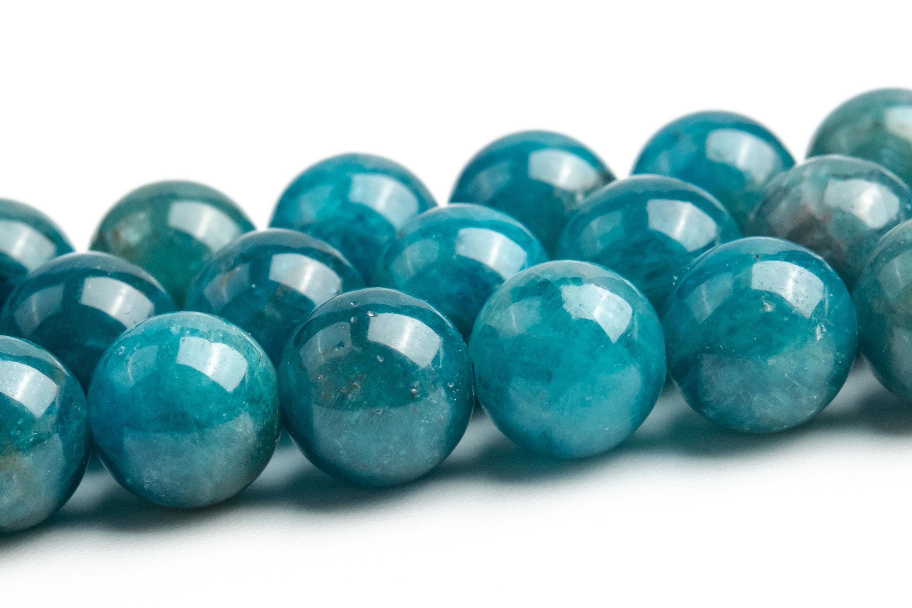 Blue Apatite Beads Genuine Natural Grade A+ Gemstone Round Loose Beads 8mm Bulk Lot Options