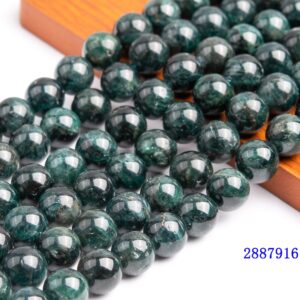 Natural Deep Blue Green Apatite Gemstone Grade Aa Round 8mm 10mm Loose Beads