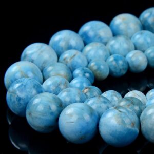Natural Ocean Blue Apatite Gemstone Grade Aaa Round 3mm 4mm 5mm 6mm 7mm 8mm 9mm 10mm Loose Beads (d375)