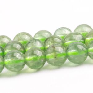 Transparent Green Apatite Beads Genuine Natural Grade AAA+ Gemstone Round Loose Beads 4MM 5MM Bulk Lot Options