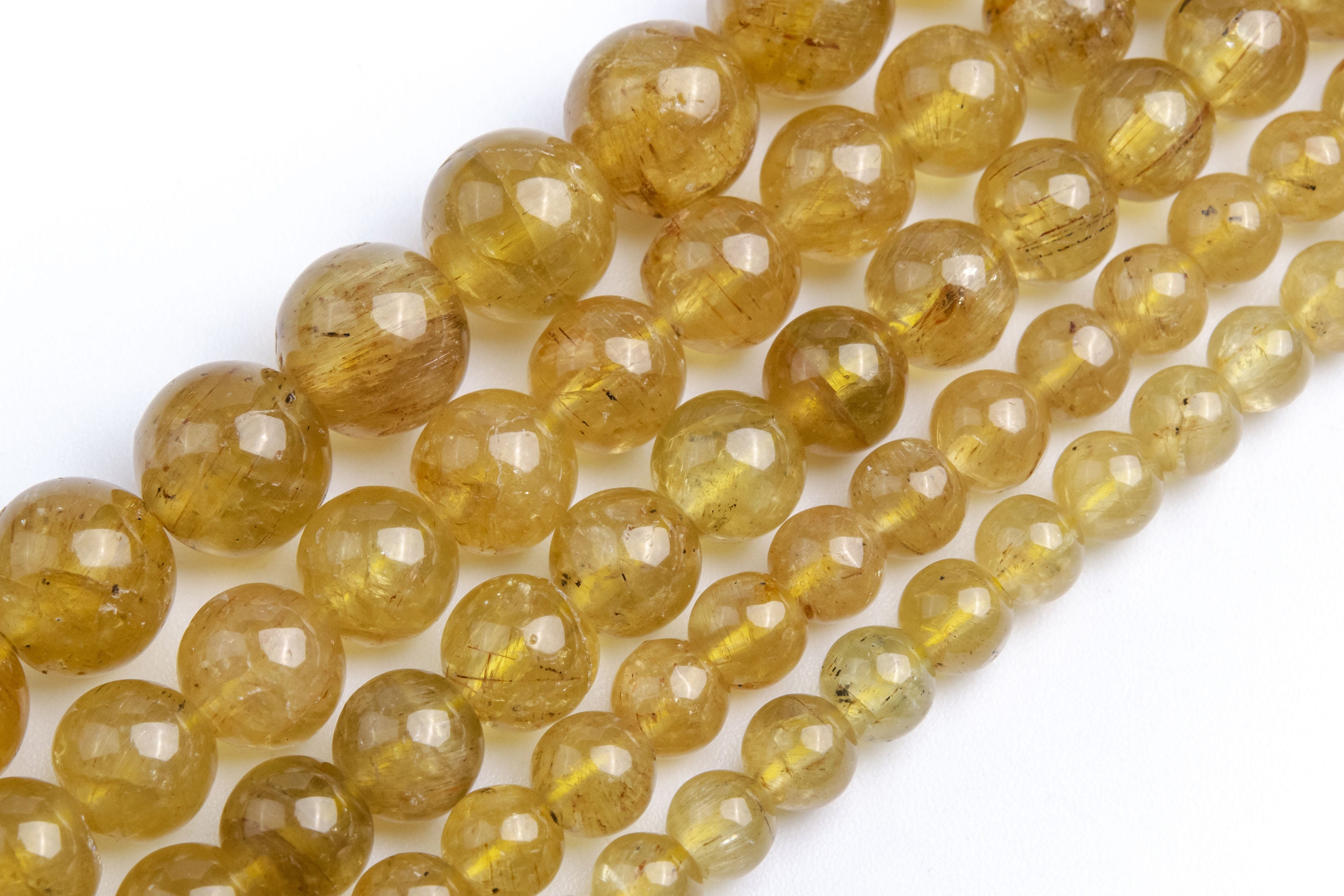 Yellow Brown Apatite Beads Genuine Natural Grade Aaa Gemstone Round Loose Beads 4mm 6mm 8mm 10mm Bulk Lot Options