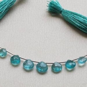 Bead Apatite 4" Fact Heart Shape 5 To 8mm Graduated Each Agrade Bead Apatite 4" Fact Heart Shape 5 To 8mm Graduated Each Agrade