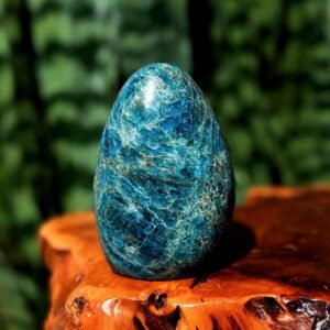 Blue Apatite crystal free form - for health goals & enhanced intuition Blue Apatite crystal free form - for health goals & enhanced intuition