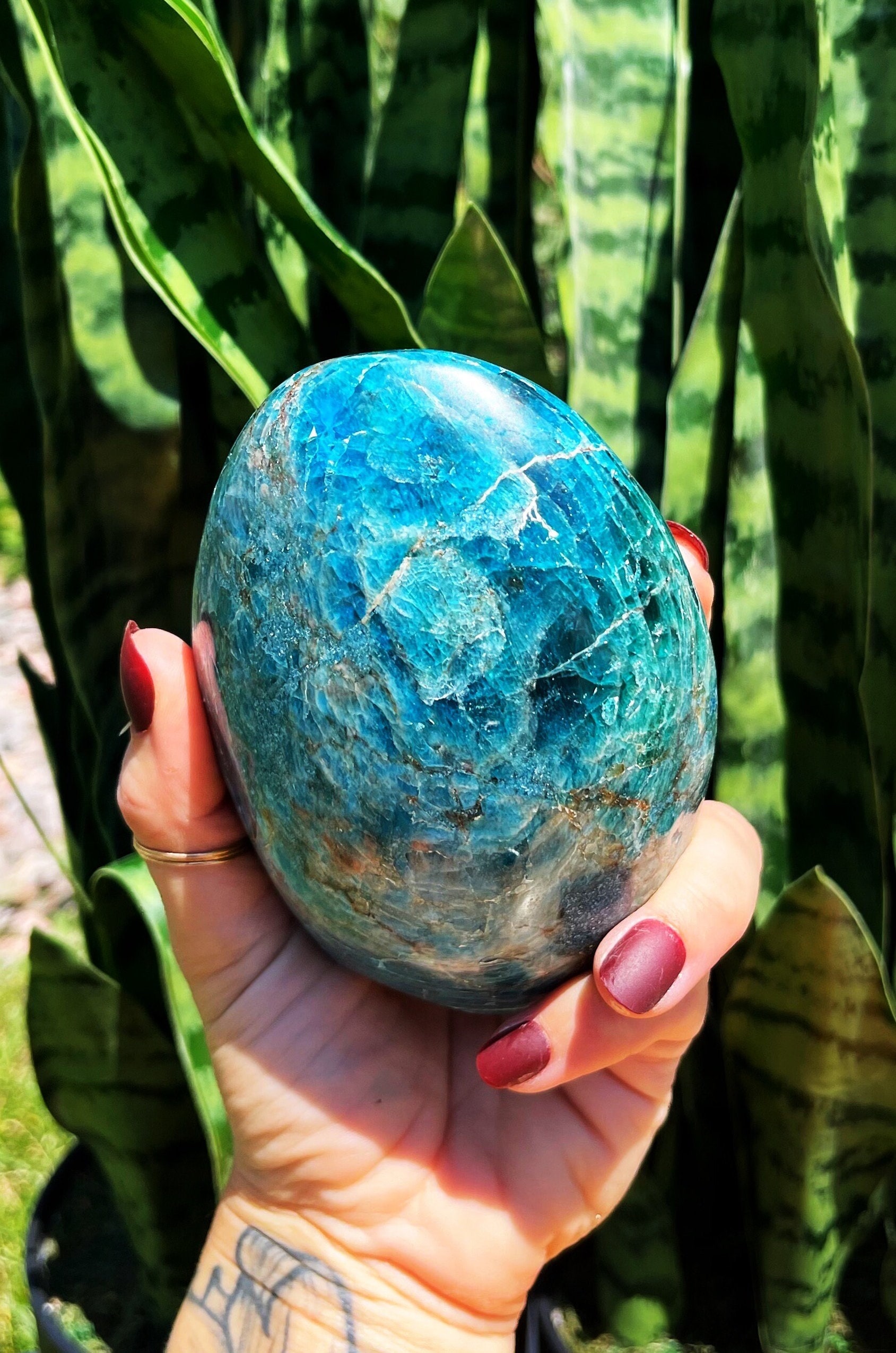 Blue Apatite Free Form - For Intuition And Health Goals - Blue Apatite Crystal - Crystal Free Form