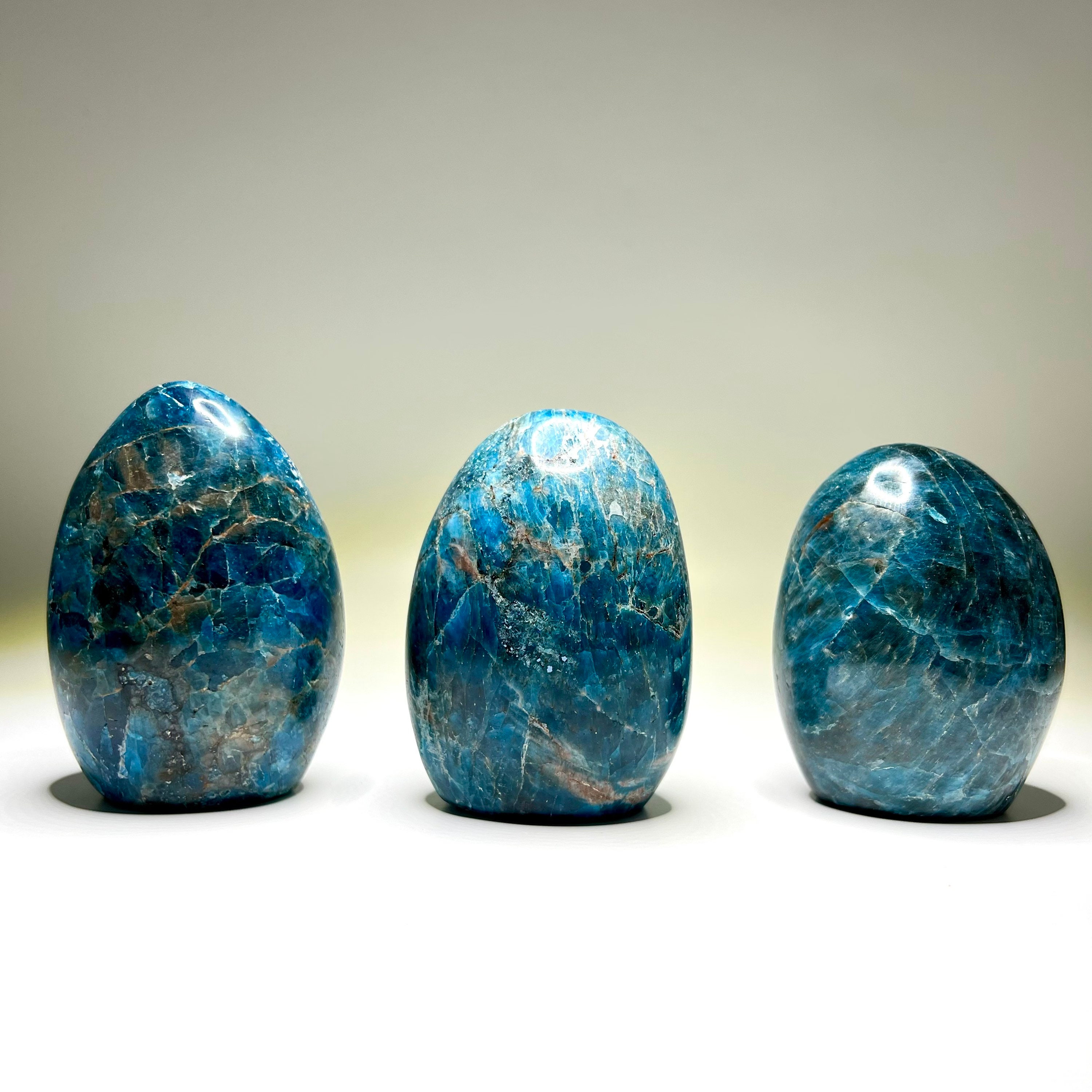 Blue Apatite Free Form With Cut Base Blue Apatite Free Form With Cut Base