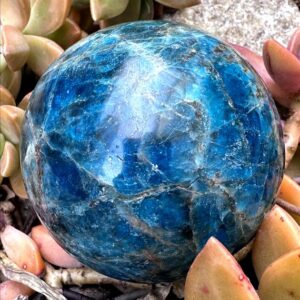 Blue Apatite Sphere From Madagascar Blue Apatite Sphere From Madagascar