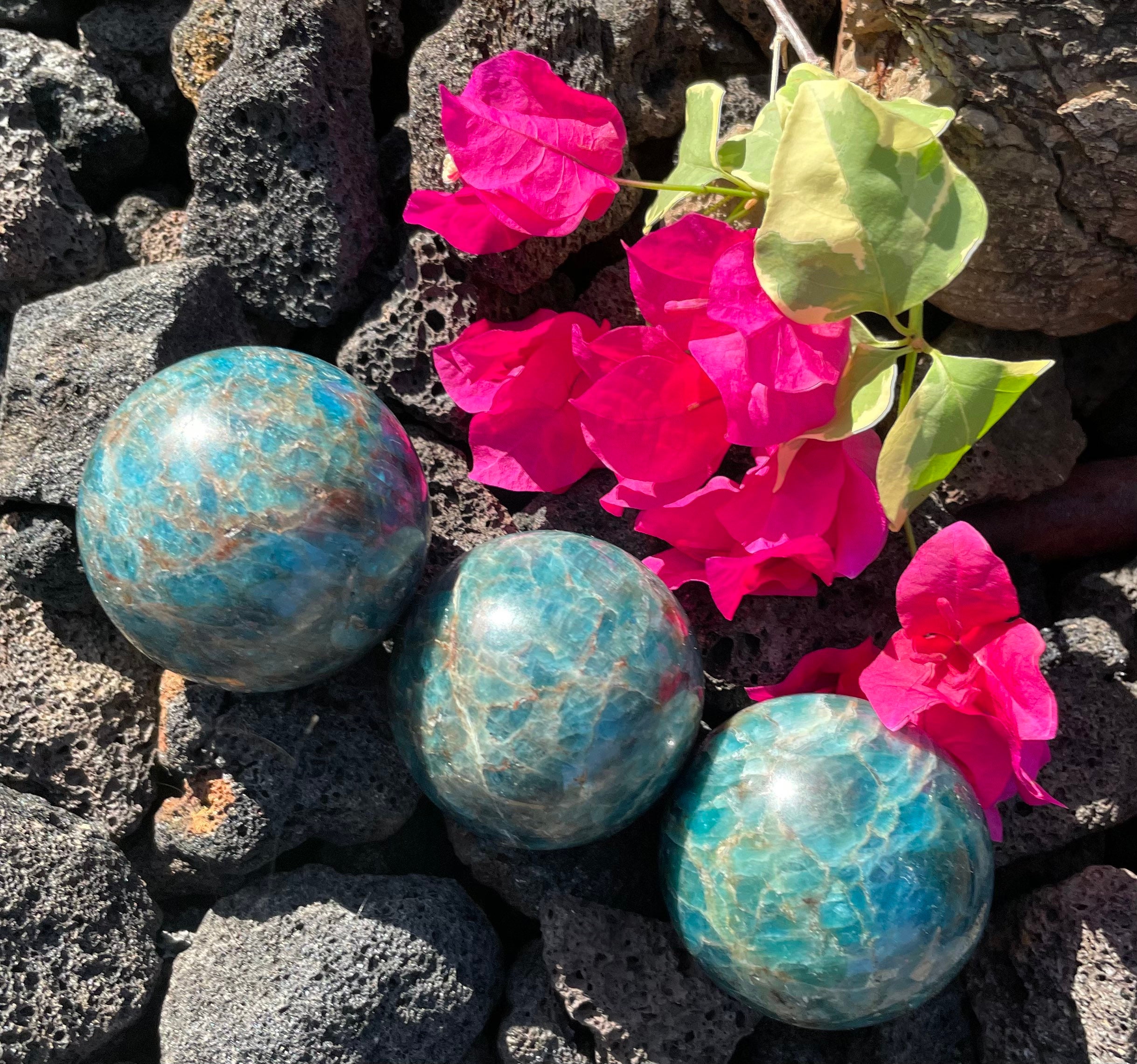Blue Apatite, Blue Apatite Sphere, Qty. 1